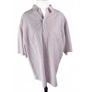 Vintage 1988 Levi's Diamond Label Striped Button-Up Shirt Large